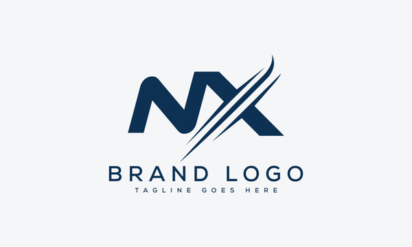 letter NX logo design vector template design for brand.