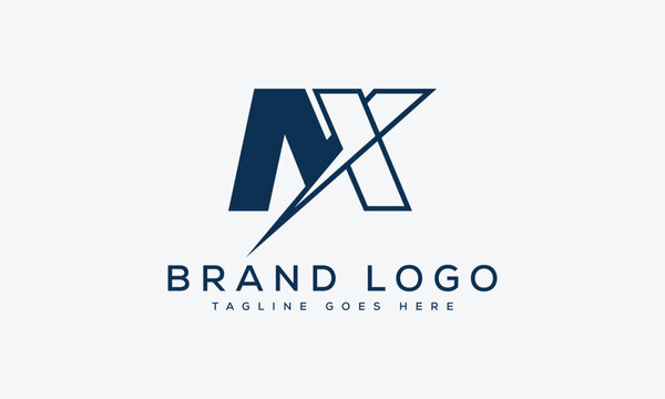 letter NX logo design vector template design for brand.