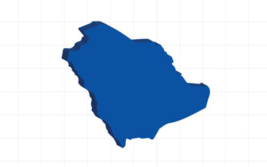 3d vector illustration of saudi arabia map
