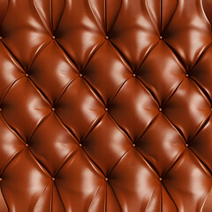 Fototapeta premium brown smooth synthetic Leather Upholstery Sofa with button texture