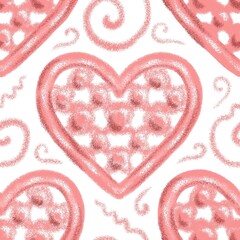 pink hearts seamless abstract pattern background fabric fashion design print digital illustration art texture textile wallpaper apparel image with graphic repeat elements