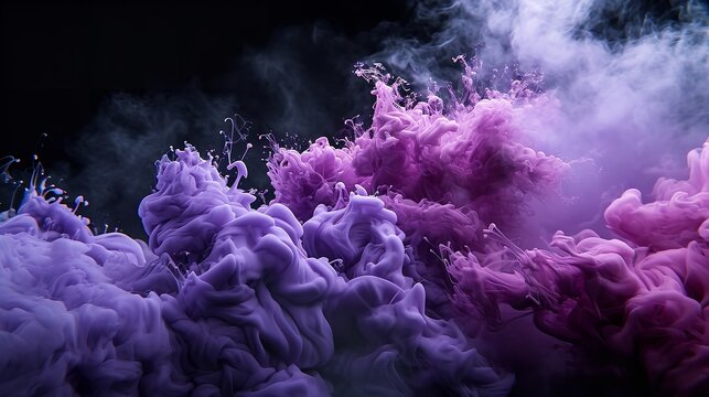 Generative AI Illustration of Abstract Purple