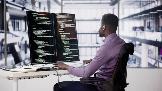 Software Programmer Or Coder Man