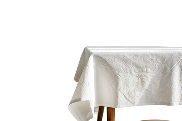 Tablecloth with a Clean Touch On Transparent Background.