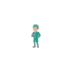 doctor health for cancer day pose vector adult