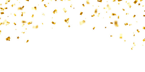 golden confetti background for festival decoration vector illustration
