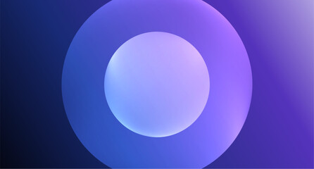 Neon glass circle copyspace for your text or product presentation geometric background. Vector illustration For Wallpaper, Banner, Background, Card, Book Illustration, landing page