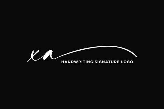 XA initials Handwriting signature logo. XA Hand drawn Calligraphy lettering Vector. XA letter real estate, beauty, photography letter logo design.