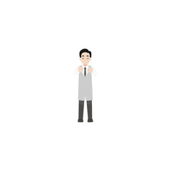 doctor health for cancer day pose vector adult