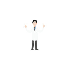 doctor health for cancer day pose vector adult
