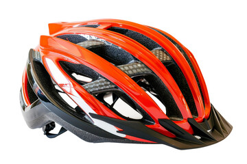 Embracing the Cycling Helmet On Transparent Background.