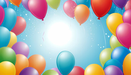 Abstract holiday background with balloons. Can be used for advertising, promotion, birthday card or invitation.
