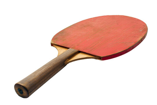 Ping Pong Paddle On Transparent Background.