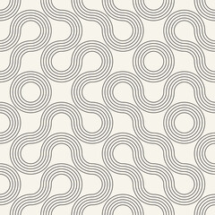 Vector seamless pattern. Repeating geometric elements. Stylish monochrome background design.