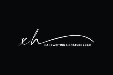 XH initials Handwriting signature logo. XH Hand drawn Calligraphy lettering Vector. XH letter real estate, beauty, photography letter logo design.
