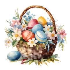Obraz na płótnie Canvas Easter egg in the basket