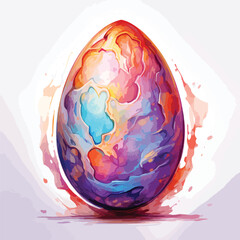 Easter Egg watercolor Generative Art