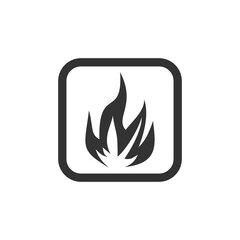 Fire button icon isolated on transparent background