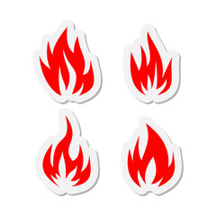 Fire icon isolated on transparent background