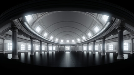 Empty round room