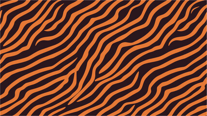 Vector seamless wavy lines pattern. Fish pattern. Vector abstract lines print of waves. Continuous Ramadan Round Repeat Texture. Tiger stripes seamless pattern. Vector illustration.