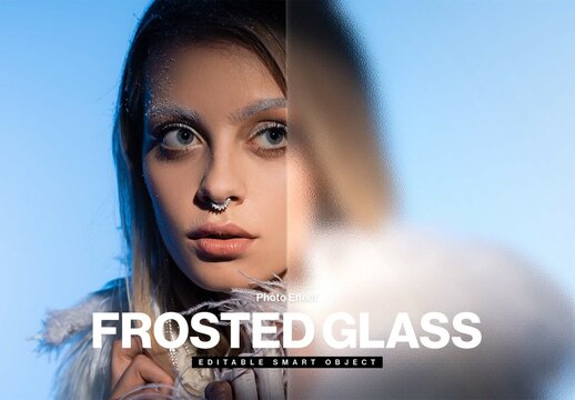 Frosted Glass Photo Effect Layout