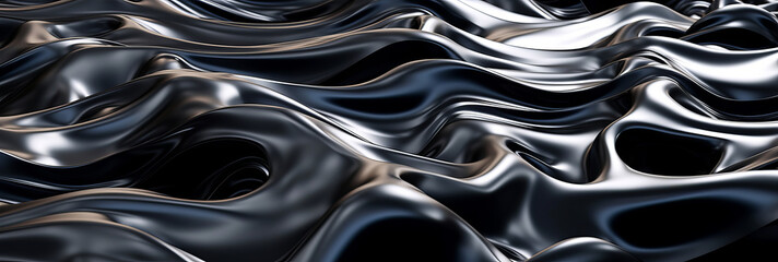 Background in the form of thick black resin with waves and highlights