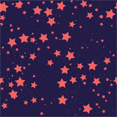 Seamless abstract geometric hipster pattern 90s. Twinkling Sparkling Anniversary. Starry sky. Star doodle seamless pattern. Vector illustration of geometric shapes.