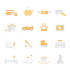 ライフプランのアイコンセット