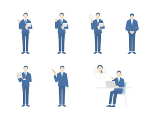 相談を受けるビジネスマンセット