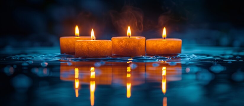 Fall's Flicker A Candlelit Evening in September Generative AI