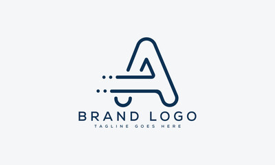 letter A logo design vector template design for brand.