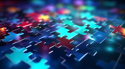 Jigsaw puzzle - obrazy, fototapety, plakaty