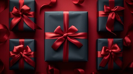 Red Bow Ties The Perfect Gift for Valentine's Day Generative AI