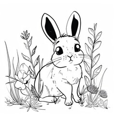 Fun Bunny Coloring Pages for Young Children