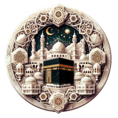 kaaba grand mosque mecca islamic symbol and logo representing spirit of islamic