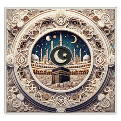 kaaba grand mosque mecca islamic symbol and logo representing spirit of islamic