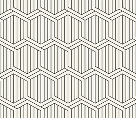 Vector seamless pattern. Repeating geometric elements. Stylish monochrome background design.
