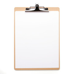 Blank paper clipboard. isolated on white background