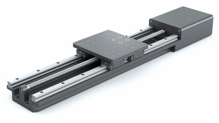 Linear actuator. Precision sliding device for automation. 3d illustration