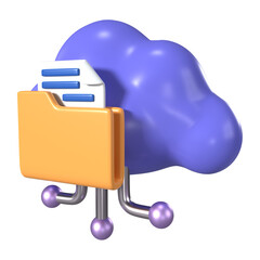 Cloud Storage 3D Illustration Icon