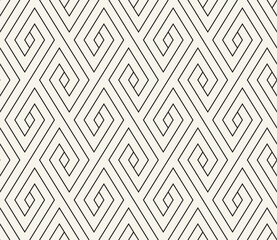 Vector seamless pattern. Repeating geometric elements. Stylish monochrome background design.