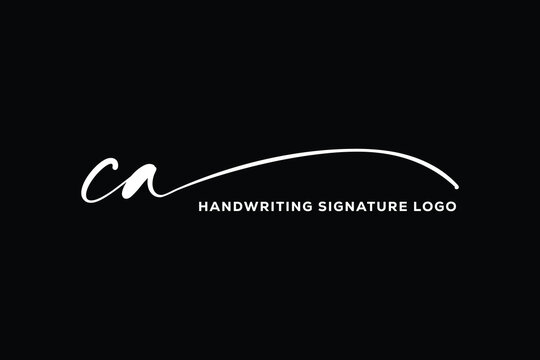 CA initials Handwriting signature logo. CA Hand drawn Calligraphy lettering Vector. CA letter real estate, beauty, photography letter logo design.