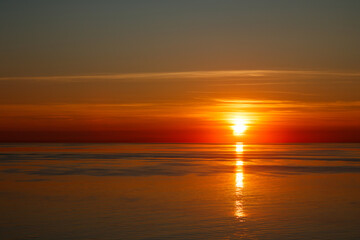 Magical sunset over the Gulf of Finland, Baltic sea