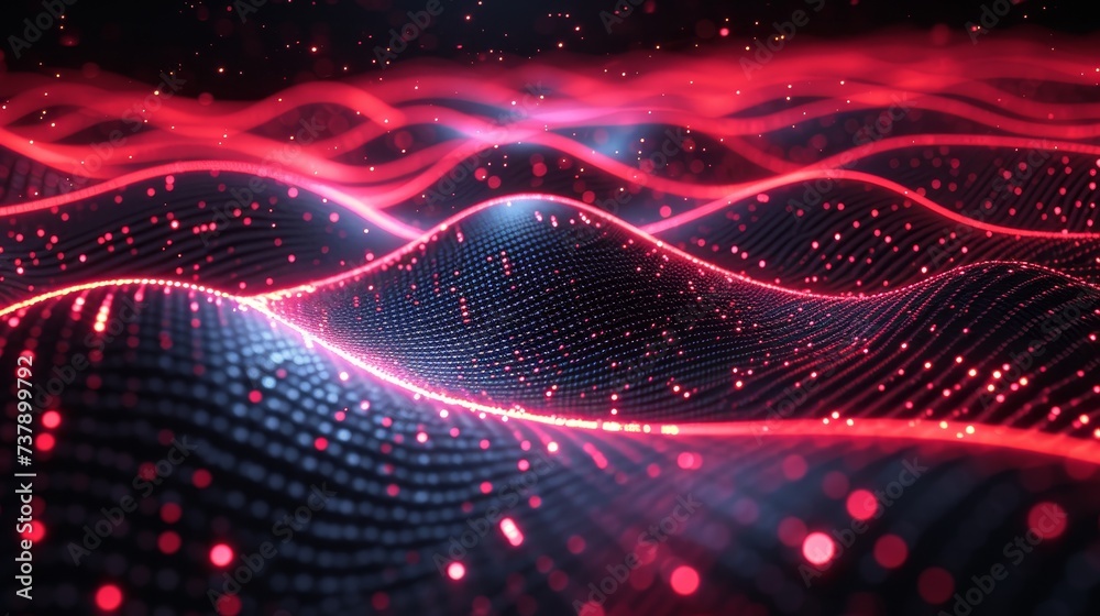 Poster Background of abstract data bits. Digital cyber pattern.