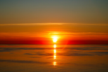 Fototapeta na wymiar Magical sunset over the Gulf of Finland, Baltic sea