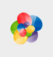 Obraz premium Geometric circles background. Creative minimal composition