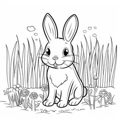 Bunny Coloring Pages for Preschoolers and Kids