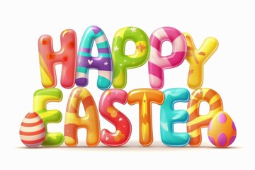 Happy Easter Eggs Basket radiant. Bunny in heartfelt letter flower Garden. Cute 3d Family tradition easter rabbit illustration. Easter vines card wallpaper enthusiastic