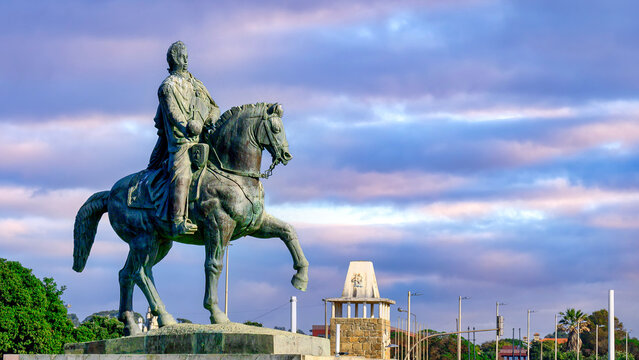 Statue of John VI of Portugal (1956) by Salvador Barata Feyo in Porto, Portugal